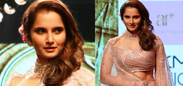 Sania Mirza walks for Anushree Reddy at Lakme Fashion Week 2018 - Pictures