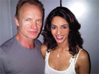 Mallika meets her favourite singer Sting 