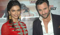 Saif Deepika on the sets of KBC 5 - Aarakshan Event Photos