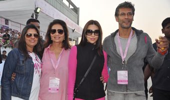Celebrities run in Mumbai for breast cancer awareness