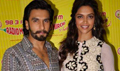 Deepika Padukone and Ranveer Singh Promotes Ram Leela at Radio Mirchi - Ram Leela Event Photos