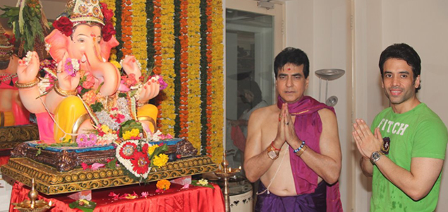 Tushar And Jeetendra Celebrates Ganesha Festival