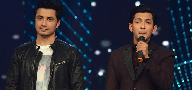 Ali Zafar & Aditya Narayan at Sa Re Ga Ma Pa North America event