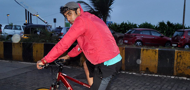  Amit Sadh snapped riding bicycle