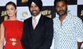 Amy Jackson And Akshay Kumar And Prabhu Deva At First Look Launch Of Singh Is Bling - Singh Is Bling