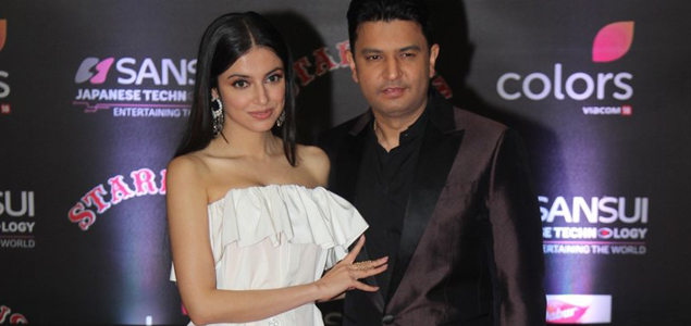 Divya Khosla Kumar and Bhushan Kumar at Sansui Stardust Awards Red Carpet