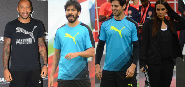Thierry Henry, Dino Morea, Neha Dhupia, Harshvardhan Kapoor grace friendly football match by Puma