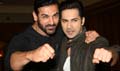 John Abraham and Varun Dhawan at Dishoom promotions - Dishoom
