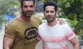 John and Varun pose at Dishoom media meet - Dishoom
