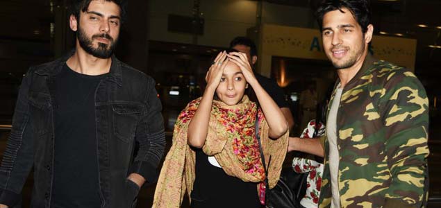 Sidharth, Alia and Fawad return from Chandigarh