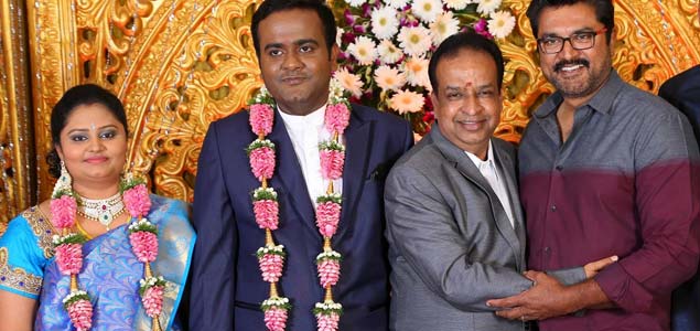 Sarathkumar at producer LMM Muralidharan sons marriage reception