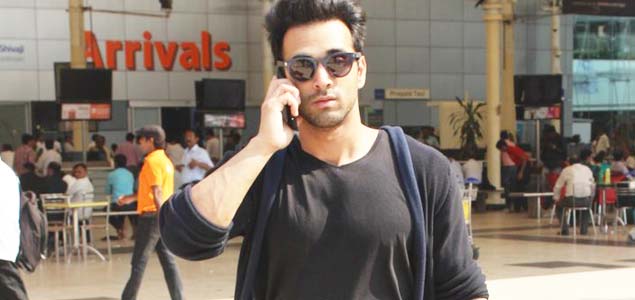 Pulkit Samrat snapped at domestic airport
