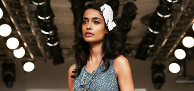 Sarah Jane Dias walks at LFW 2016