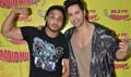 Varun Dhawan and Raftaar at Radio Mirchi studio for Dishoom - Dishoom