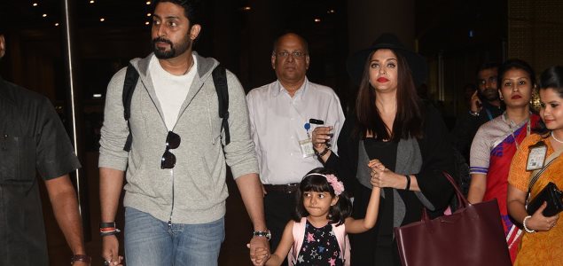 Abhishek Bachchan, Aaradhya Bachchan and Aishwarya Rai Bachchan snapped at the airport