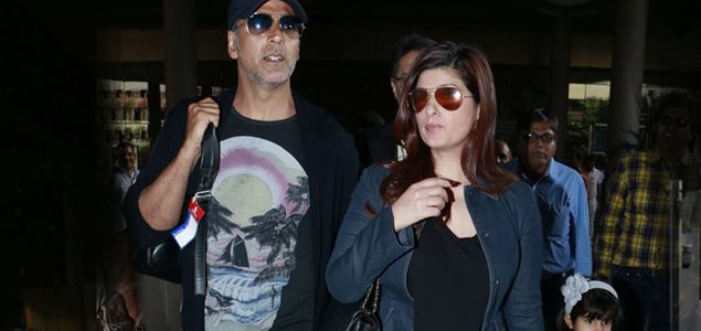 Akshay Kumar and Twinkle Khanna snapped at the airport