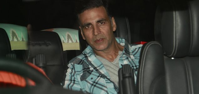Akshay Kumar snapped post a movie screening at Sunny Super