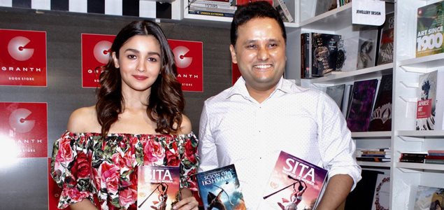 Alia Bhatt unveils author Amish's new book at Granth in Juhu