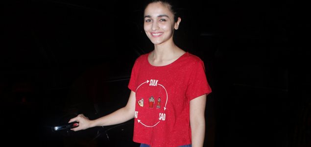 Alia Bhatt snapped post an ad shoot at Mehboob Studio