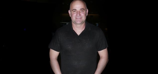 Andre Agassi snapped at the airport