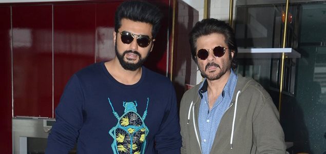 Anil Kapoor and Arjun Kapoor at 'Mubarakan' promotions