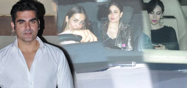 Arbaaz Khan, Malaika Arora, Kareena Kapoor Khan and Karisma Kapoor party at a friend's house warming bash