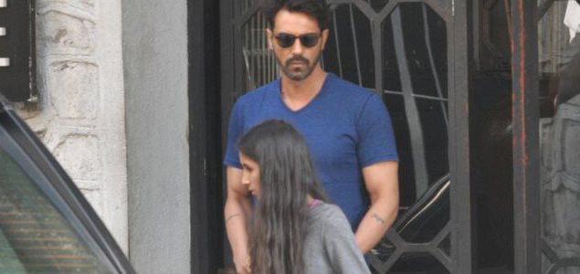 Arjun Rampal snapped with his daughter post lunch at The Korner House