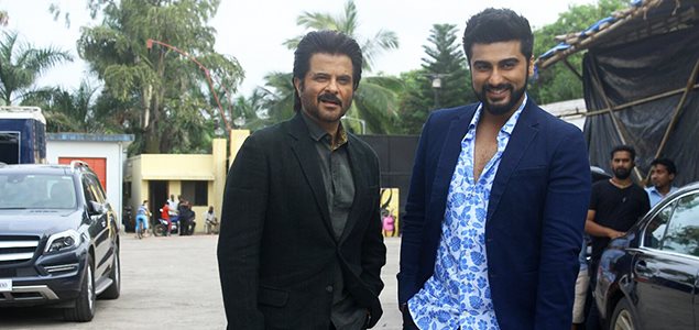 Arjun Kapoor and Anil Kapoor snapped at 'Mubarakan' promotions
