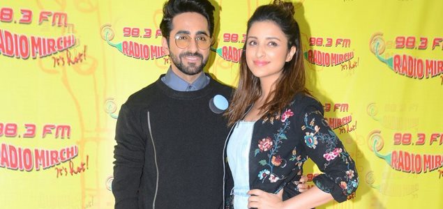 Ayushmann Khurrana and Parineeti Chopra promote 'Meri Pyaari Bindu' at Radio Mirchi