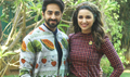 Ayushmann Khurrana and Parineeti Chopra during 'Meri Pyaari Bindu' promotions at YRF Studios - Meri Pyaari Bindu Event Photos