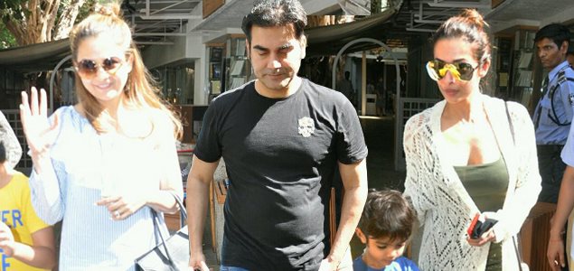 Arbaaz Khan, Malaika Arora Khan and Amrita Arora snapped at Out of the Blue Bandra