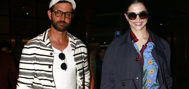 Deepika Padukone and Hrithik Roshan snapped at the airport