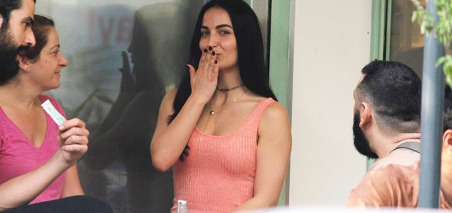 Elli Avram snapped at the Kitchen Garden, Bandra