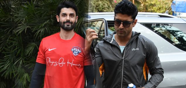 Farhan Akhtar and Amit Gaur snapped at Otters Club for Vollwy Ball match