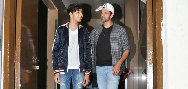 Hrithik Susanne and kids snapped post movie at PVR