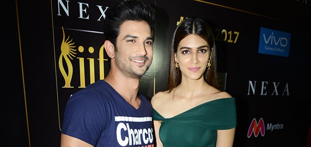 Sushant Singh Rajput, Kriti Sanon and A.R. Rahman at 'IIFA Awards' media meet in Delhi
