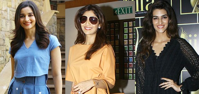 Alia Bhatt, Sushant Singh Rajput, Kriti Sanon, Dia Mirza and Shilpa Shetty on IIFA Voting day 3