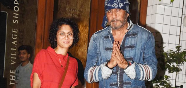 Jackie Shroff and Kiran Rao snapped post dinner at Village Shop