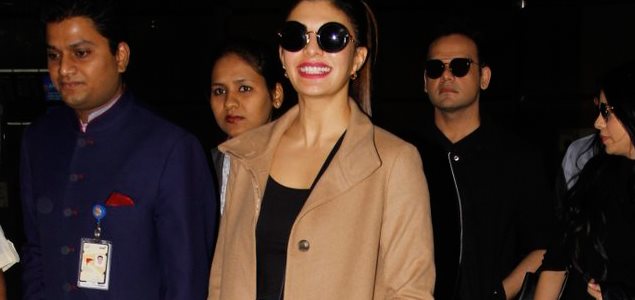 Jacqueline Fernandez snapped at the airport