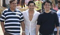 Varun Dhawan, David Dhawan and Sajid Nadiadwala at Judwaa 20th Year media meet - Judwaa Event Photos