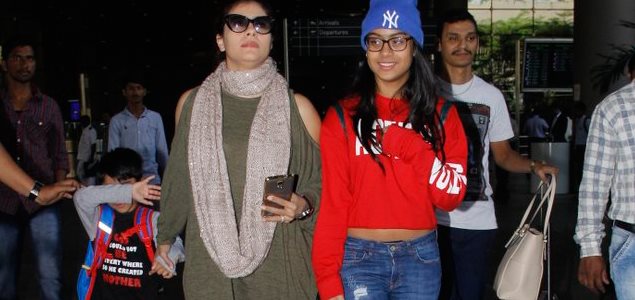 Kajol snapped at the airport