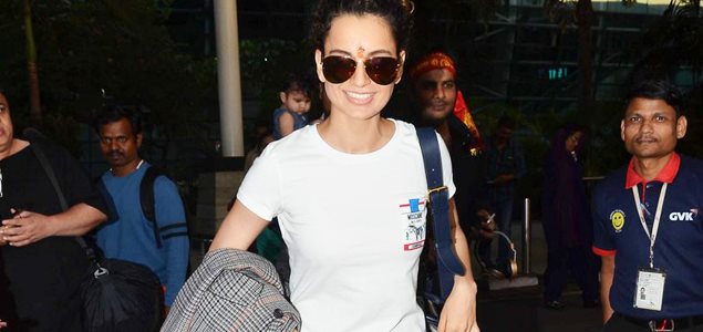 Kangana Ranaut snapped at the aiport