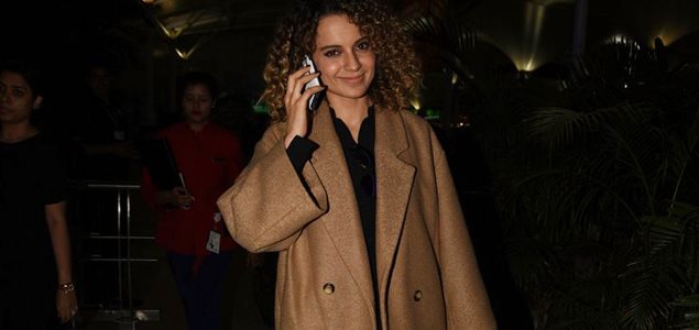 Kangana Ranaut snapped at airport returning from Rangoon promotions in Jammu