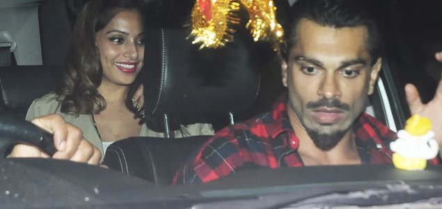 Karan Singh Grover and Bipasha Basu snapped post movie at PVR juhu