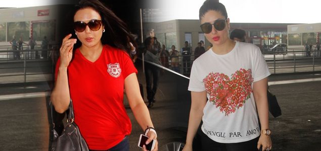 Kareena Kapoor Khan and Preity Zinta snapped at the airport