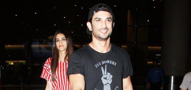 Kriti Sanon and Sushant Singh Rajput snapped at the airport