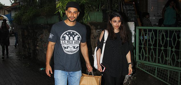 Kunal Khemu and Soha Ali Khan Spotted at a cafe in Bandra
