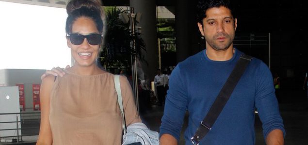 Farhan Akhtar and Lisa Haydon snappd at the airport