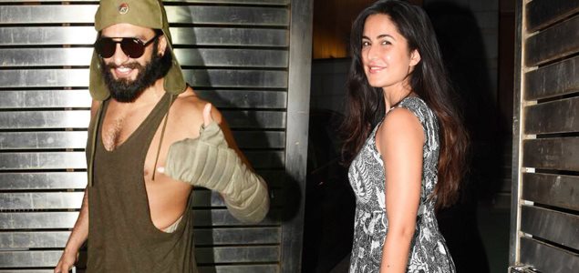 Ranveer Singh and Katrina Kaif snapped at Zoya Akhtar's house