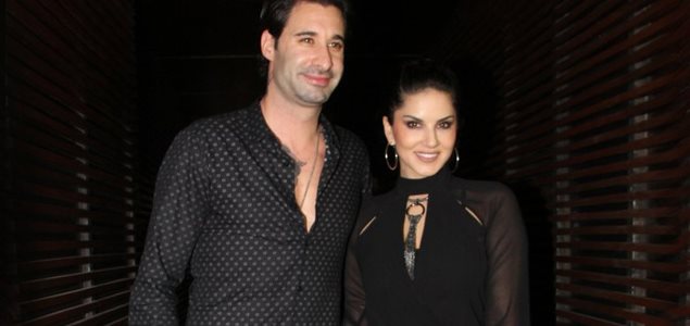 Sunny Leone snapped with Daniel Weber post dinner at Estella, Juhu